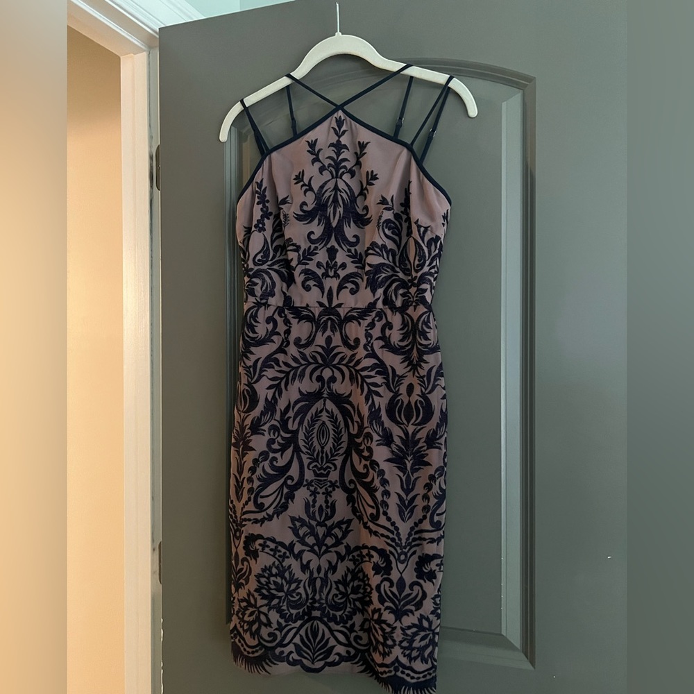 BCBGMaxAzria purple and navy dress